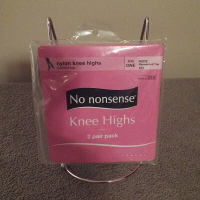 No nonsense Knee Highs 2 pair pack One size Nude